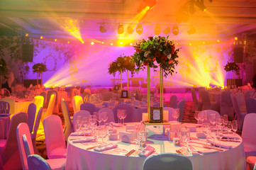 Wedding reception banquet party table