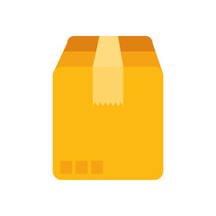 delivery service with box package isolated icon