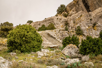 Fototapeta na wymiar Iberian settlement Castellar de Meca, The Ayora-Cofrentes Valley