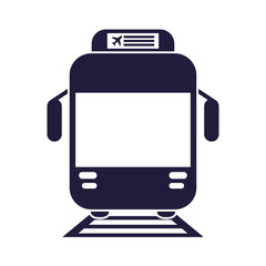 subway train transport isolated icon