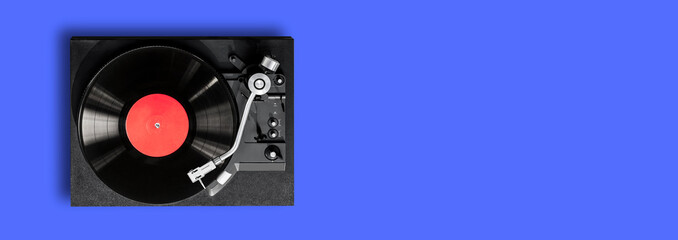 vinyl recorder. top view,