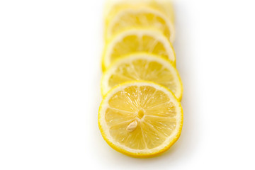 lemon slice on white background
