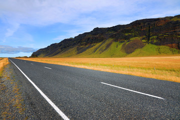 Route 1 or Ring Road (Hringvegur), the national road that runs around the island and connects popular tourist attractions in Iceland, Europe