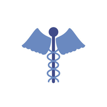caduceus medical symbol flat icon