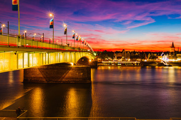 Germany Cologne sunset evening landscape