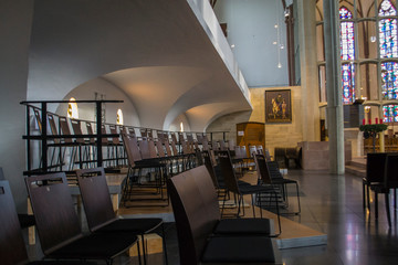 interior in a church in Germany in the city of Kassel