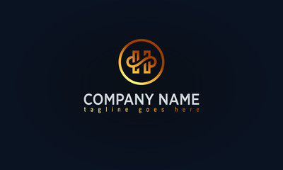 Monogram Letter Gold Logo Design