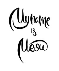 Obraz premium Hand lettering grunge card with textured handcrafted doodle letters in retro style