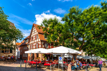 Marktplatz Panorama, Weinheim, Deutschland 