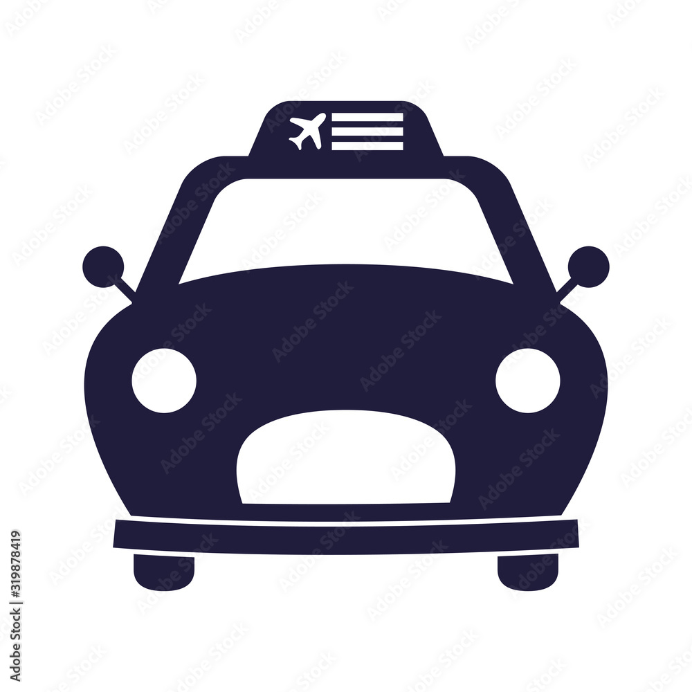 Wall mural taxi car vehicle isolated icon