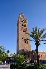 Fototapeta na wymiar Koutoubia Mosque Minaret, Marrakesh, Morocco