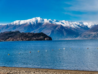 Panorama from Colico Sentiero Valtellina Lake Como Italy