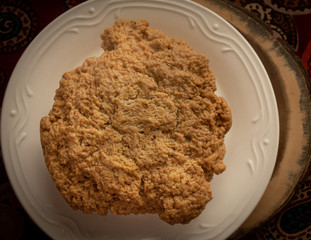 Vegan meat seitan made with vital wheat gluten, herbs and spices