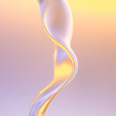 Splash fluid. 3d illustration, 3d rendering.