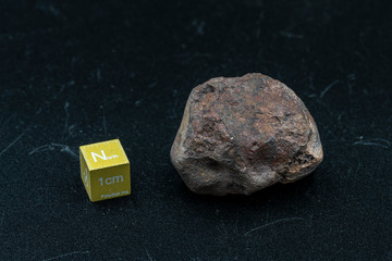 Chondrite Meteorite L6W2 Type isolated, piece of rock formed as an asteroid in the universe at during Solar System creation. The meteorite comes from an asteroid fall impacting Earth at Atacama Desert