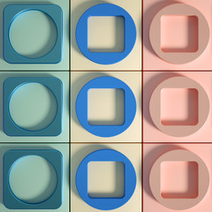 Beautiful colorful vibrant pattern. 3d illustration, 3d rendering.