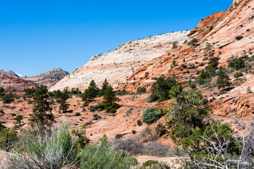 Dramatic scenery along higway 9 on the way from Zion to Bryce Canyon National Park - Utah, USA