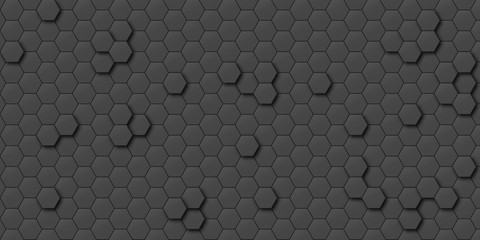 Grey hexagon abstract presentation background.