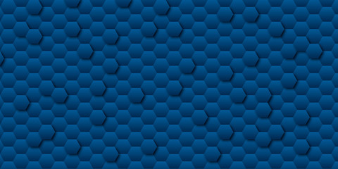 Blue hexagon abstract presentation background.