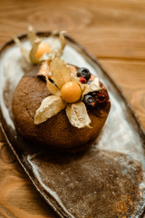 cake with nuts and chocolate
