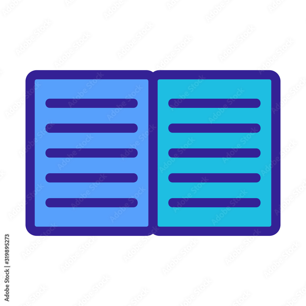 Poster notebook for entries icon vector. a thin line sign. isolated contour symbol illustration