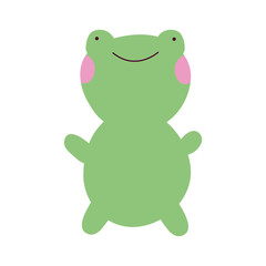 cute little frog character icon