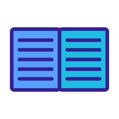 Notebook for entries icon vector. A thin line sign. Isolated contour symbol illustration