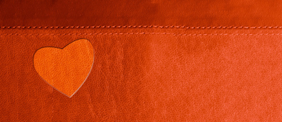 heart on red background embossed