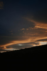 sunset in the mountains