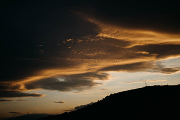 sunset over the sea