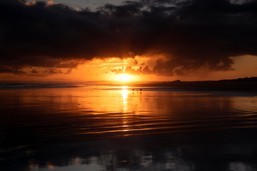 Beach at sunset, Anna Bay Australia