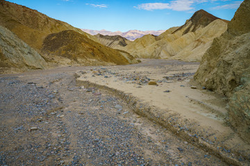 hikink the golden canyon - gower gulch circuit in death valley, california, usa