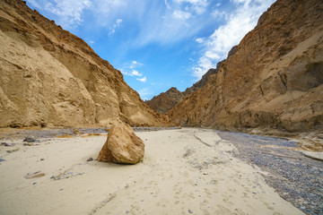 hikink the golden canyon - gower gulch circuit in death valley, california, usa