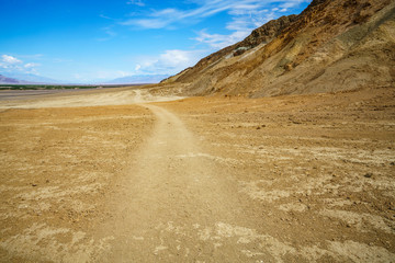 hikink the golden canyon - gower gulch circuit in death valley, california, usa