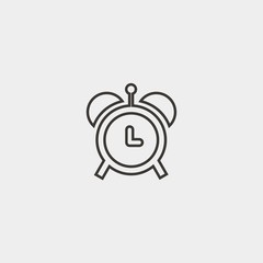 alarm clock icon vector illustration and symbol foir website and graphic design
