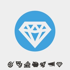 diamond icon vector illustration and symbol foir website and graphic design