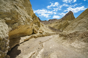 hikink the golden canyon - gower gulch circuit in death valley, california, usa