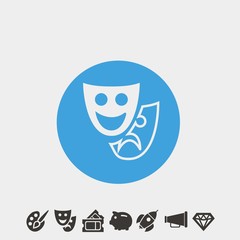 mask icon vector illustration and symbol foir website and graphic design