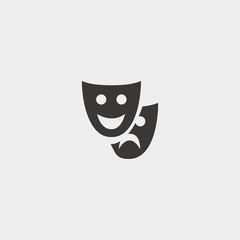 mask icon vector illustration and symbol foir website and graphic design