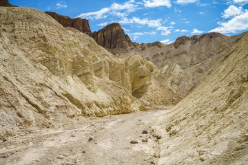 hikink the golden canyon - gower gulch circuit in death valley, california, usa