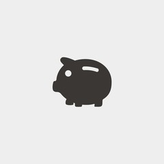piggybank icon vector illustration and symbol foir website and graphic design