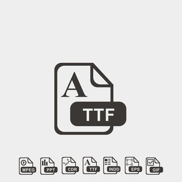TTF format icon vector illustration and symbol foir website and graphic design