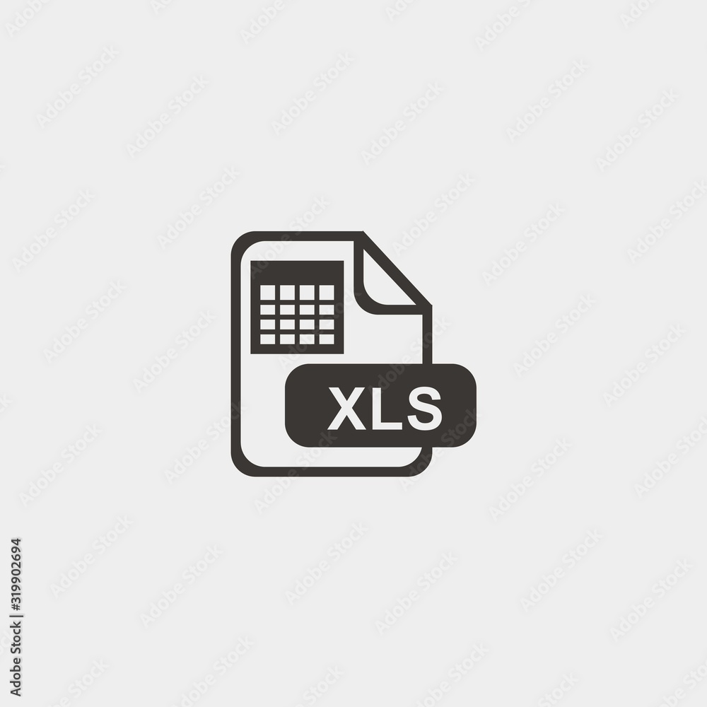 Poster xls format icon vector illustration and symbol foir website and graphic design