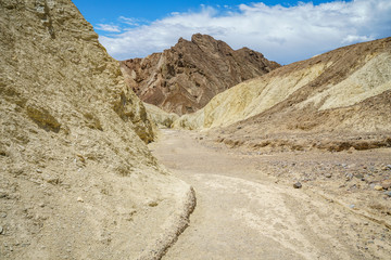 hikink the golden canyon - gower gulch circuit in death valley, california, usa
