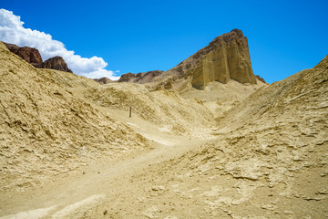 hikink the golden canyon - gower gulch circuit in death valley, california, usa