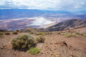 badwater basin from dantes view in death valley, california, usa