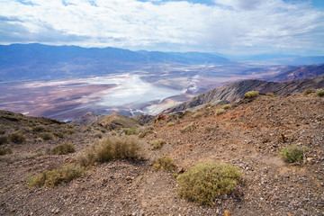 badwater basin from dantes view in death valley, california, usa
