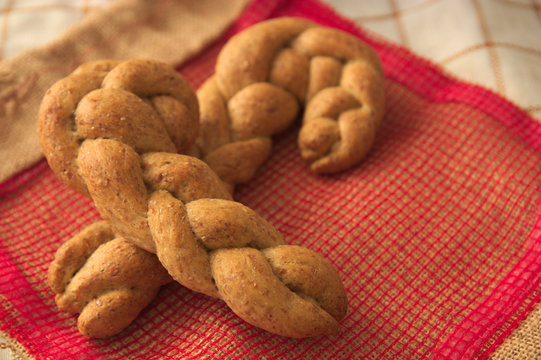 Typical sweet that reminds the cane of San Blas with its shape