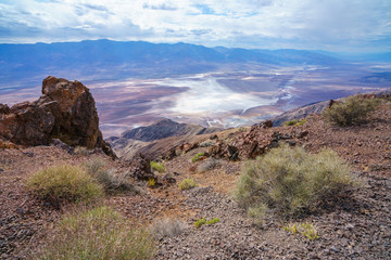 badwater basin from dantes view in death valley, california, usa