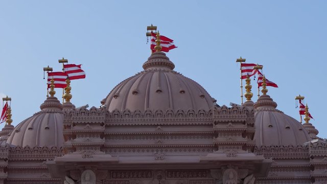 Exterior view of the famous BAPS Shri Swaminarayan Mandir